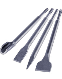 SET 4 SCALPELLI SDS PLUS 2 SPATOLA 1 A PUNTA 1 FORMA DI U MARTELLO DEMOLITORE