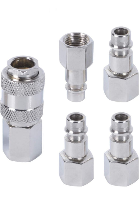 SET 5 RACCORDI RAPIDI PER TUBO ARIA ATTACCO 1/4" RACCORDI RAPIDI TUBO ARIA 2025E