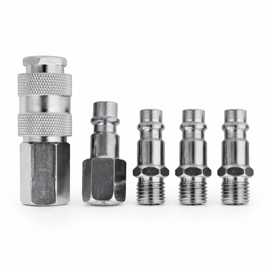 SET 5 RACCORDI RAPIDI PER TUBO ARIA ATTACCO 1/4" RACCORDI RAPIDI TUBO ARIA 2025E