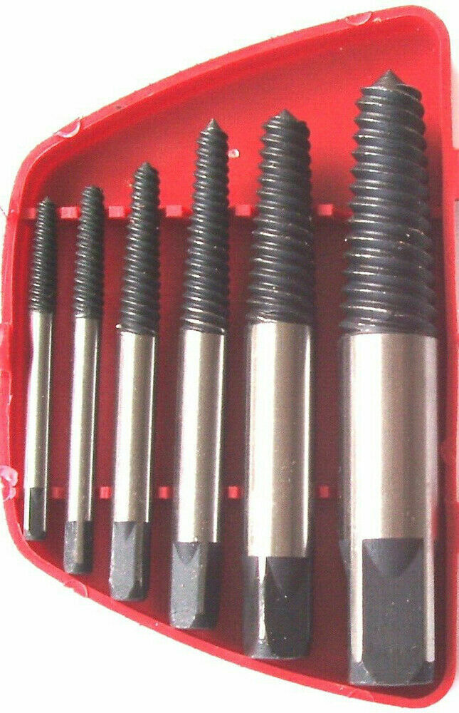 SET 6 ESTRATTORI PER VITI BULLONI ROVINATE SPEZZATE PRIGIONIERI VITI SPEZZATI