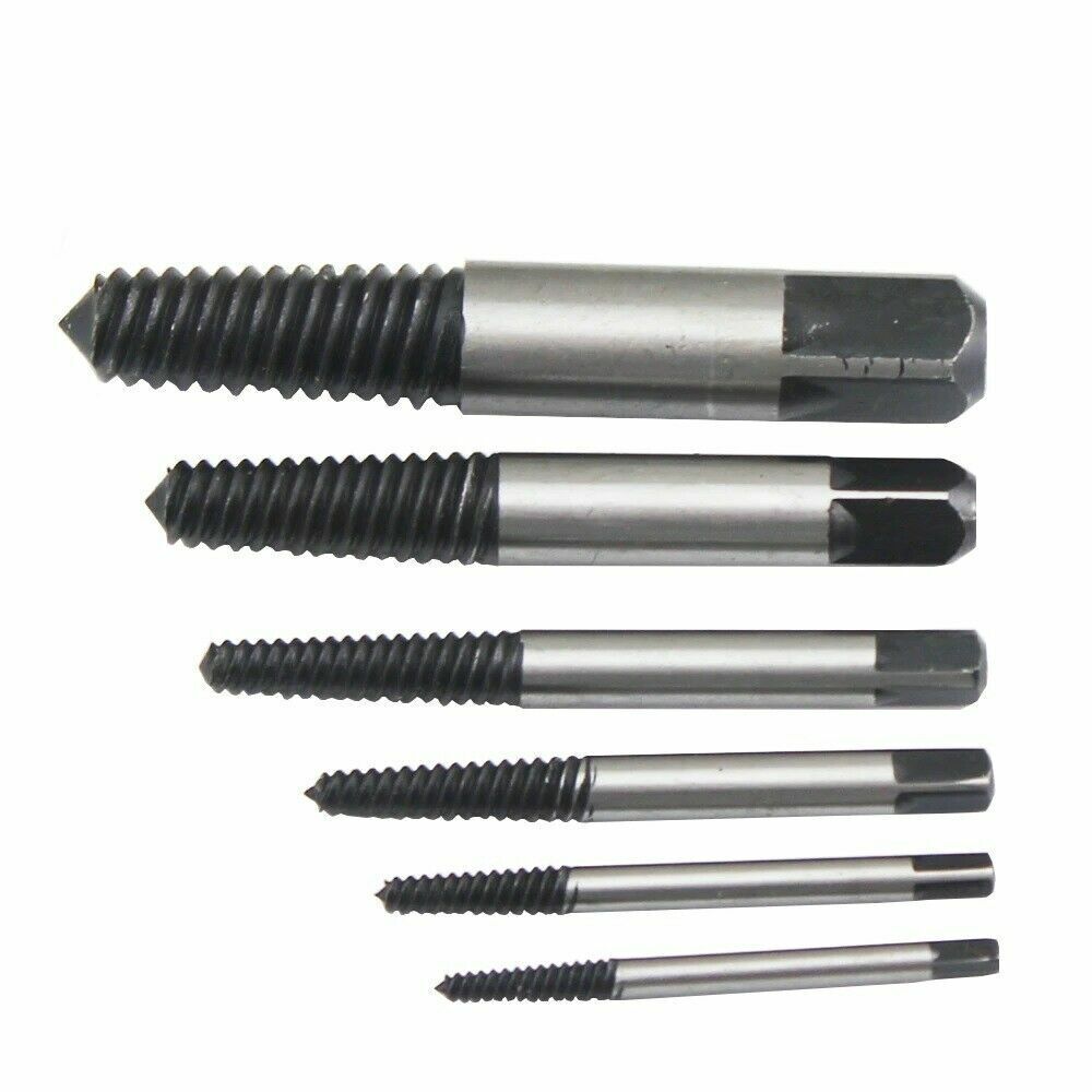 SET 6 ESTRATTORI PER VITI BULLONI ROVINATE SPEZZATE PRIGIONIERI VITI SPEZZATI