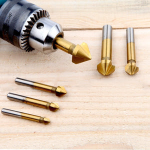 SET 6 PUNTE PER SVASATURA HSS PER TRAPANO 6,3mm 8,3mm 10,4mm 12,4mm 16,5mm 20,5