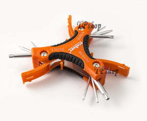 SET CACCIAVITI CHIAVINI TORX 9 PUNTE SDY-94097 RICHIUDIBILE IN LEGA METALLICA