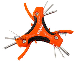 SET CACCIAVITI CHIAVINI TORX 9 PUNTE SDY-94097 RICHIUDIBILE IN LEGA METALLICA