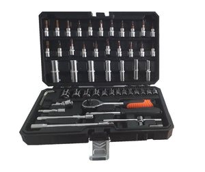 SET CHIAVI A BUSSOLA CON CRICCHETTO 53 PEZZI CHROME VANADIUM IN VALIGETTA