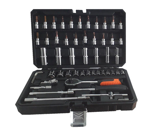 SET CHIAVI A BUSSOLA CON CRICCHETTO 53 PEZZI CHROME VANADIUM IN VALIGETTA