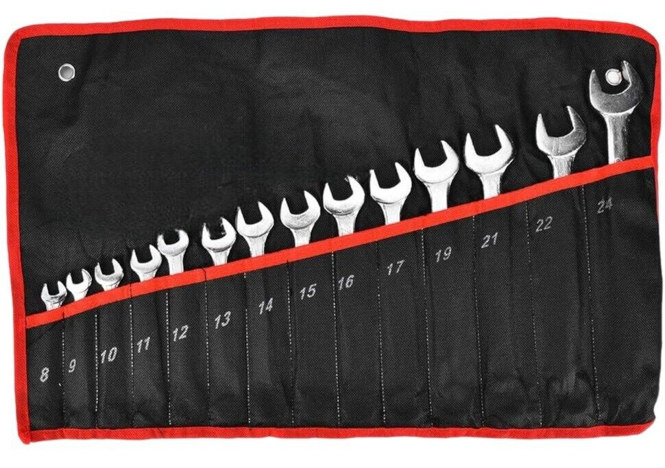 SET CHIAVI COMBINATE 14 PZ FISSA A STELLA MISURE DA 8mm a 24mm 91012