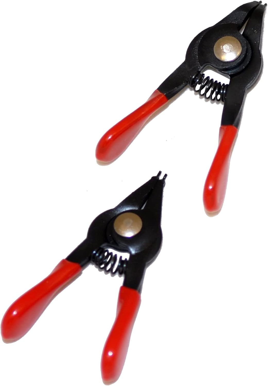 SET DA 4 PINZE PER ANELLI ELASTICI SEEGER DRITTE ANGOLO INTERNI ED ESTERNI