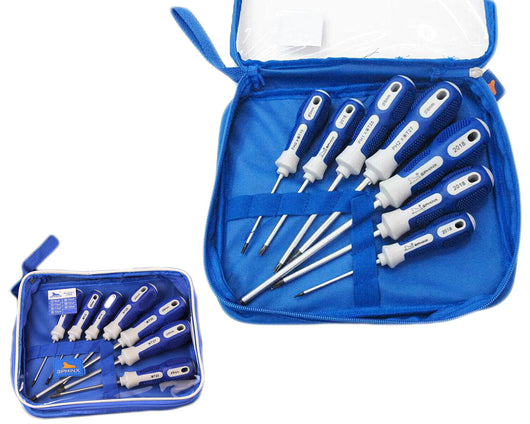 SET KIT 7 PZ CACCIAVITI A T TORX T6 T10 T15 T20 T25 T27 T30 BORSA RICHIUDIBILE