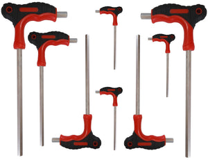 SET KIT 8 PZ CHIAVI CHIAVE A T ESAGONALI LUNGHE MISURE 2 a 10mm SS-9603