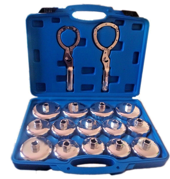 SET KIT CHIAVE A TAZZA PER FILTRO OLIO 16 PZ AUTO UNIVERSALE ATTREZZO OFFICINA