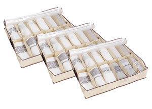 Organizer Spazio Cassetti Armadio Organizzatore Guardaroba Vani Scatola Pieghevole - 10 Pezzi - 12 Vani