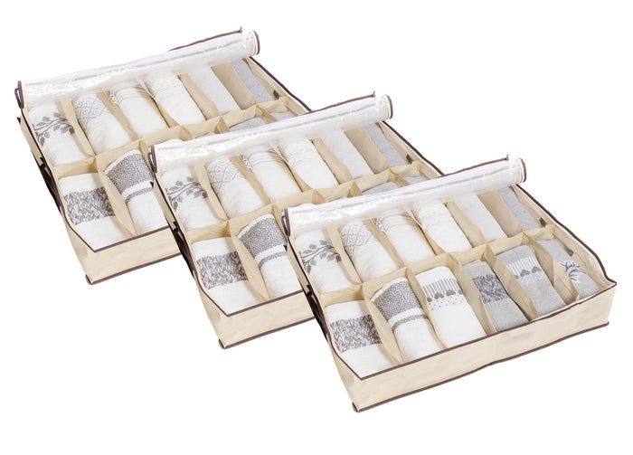 Organizer Spazio Cassetti Armadio Organizzatore Guardaroba Vani Scatola Pieghevole - 10 Pezzi - 12 Vani