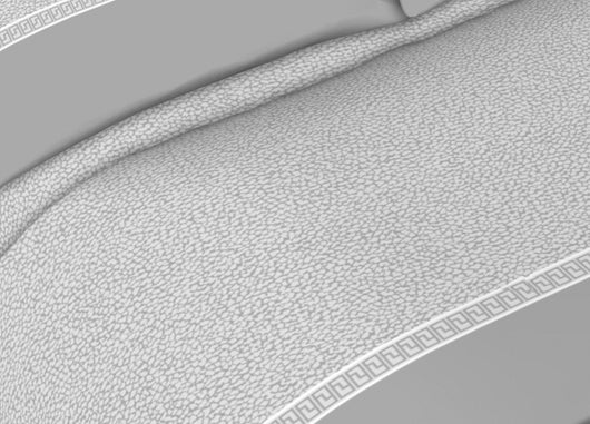 Completo Lenzuola In 100% Cotone Fantasia Borbon - Matrimoniale - Grigio