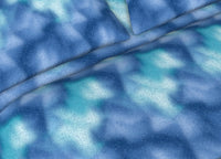 Completo Lenzuola Letto Singolo e Matrimoniale 100% Cotone Made Italy In Varie Fantasie C.N - Matrimoniale - Top Blu