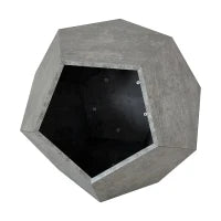 Cuccia per gatti poligonale con venatura del legno, tavolino da divano, 66x66x53 cm, Grigio
