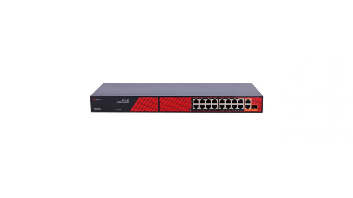 SF-SW1916HIPOE-HF-300 Ethernet PoE Hybrid<br />Switch 16 RJ45 ports (14xPoE+ 2xHi-PoE) 2 Uplink<br />RJ45 1SFP