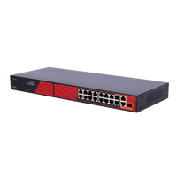 SF-SW1916HIPOE-HF-300 Ethernet PoE Hybrid<br />Switch 16 RJ45 ports (14xPoE+ 2xHi-PoE) 2 Uplink<br />RJ45 1SFP