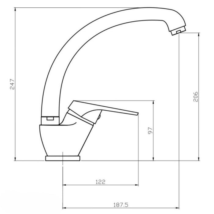 Ogomondo miscelatore oslo orientabile ottone colorato per lavello cucina *** finitura- avena 2, confezione 1