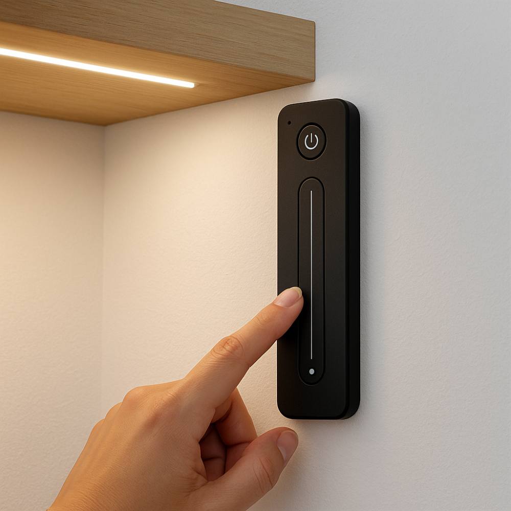 Optonica 6359 dimmer rf led da parete regolazione luminosità nera