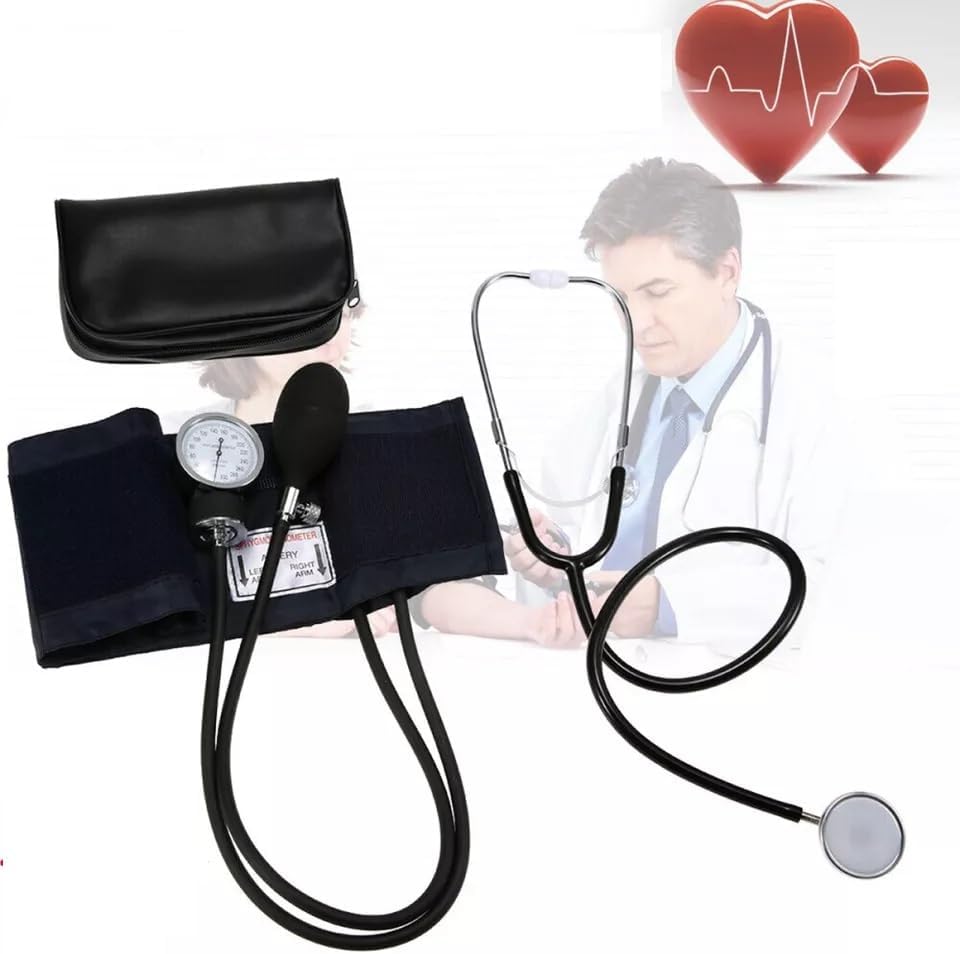 SFIGMOMANOMETRO ANEROIDE MISURATORE DI PRESSIONE CON STETOSCOPIO