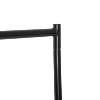 Rella Appendiabiti Attaccapanni in Metallo, Stand per Vestiti con Rotelle, Nero, 150x60x170cm