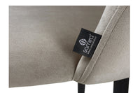 Sgabello cucina imbottito, sgabello alto in velluto tortora - Zoe - SG03ZOPM