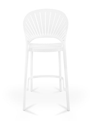 Sgabello cucina bianco in plastica, sgabello alto – Sunny