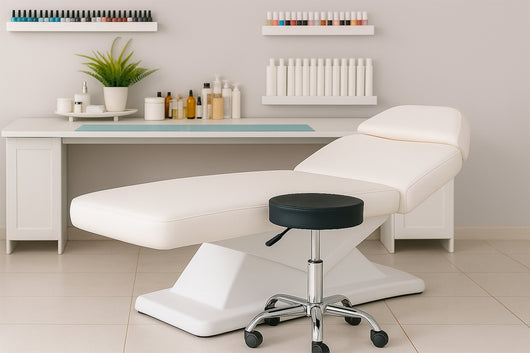 Sgabello professionale estetista in ecopelle, sgabello da ufficio mod. Alvin SG10EAL