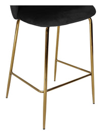 Sgabello cucina imbottito, sgabello alto mod. Nicole Rivestimento: Velluto - Colore: Nero SG10NIG