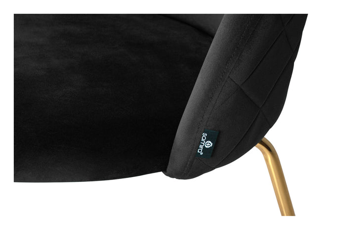 Sgabello cucina imbottito, sgabello alto mod. Nicole Rivestimento: Velluto - Colore: Nero SG10NIG