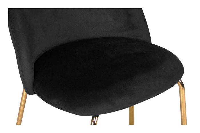 Sgabello cucina imbottito, sgabello alto mod. Nicole Rivestimento: Velluto - Colore: Nero SG10NIG