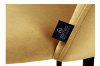 Sgabello cucina imbottito, sgabello alto in velluto giallo senape - Zoe - SG32ZOPM