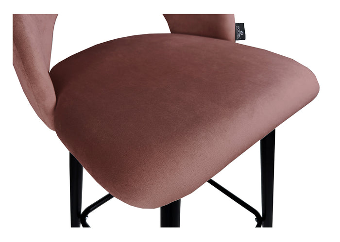 Sgabello cucina imbottito, sgabello alto in rosso mattone - Zoe - SG36ZOPM