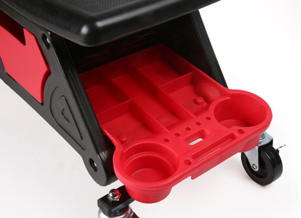 SGABELLO DA OFFICINA MECCANICO 136KG SGABELLO CARRELLO PER AUTO MOTO CON 4 RUOTE