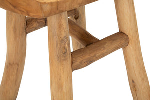 SGABELLO SEL IN TEAK RICICLATO CM 40X32X42 (PEZZI UNICI - NON RIP. IN SERIE)