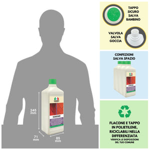 Detergente sgrassante professionale SGRISER   1LTx6Pz