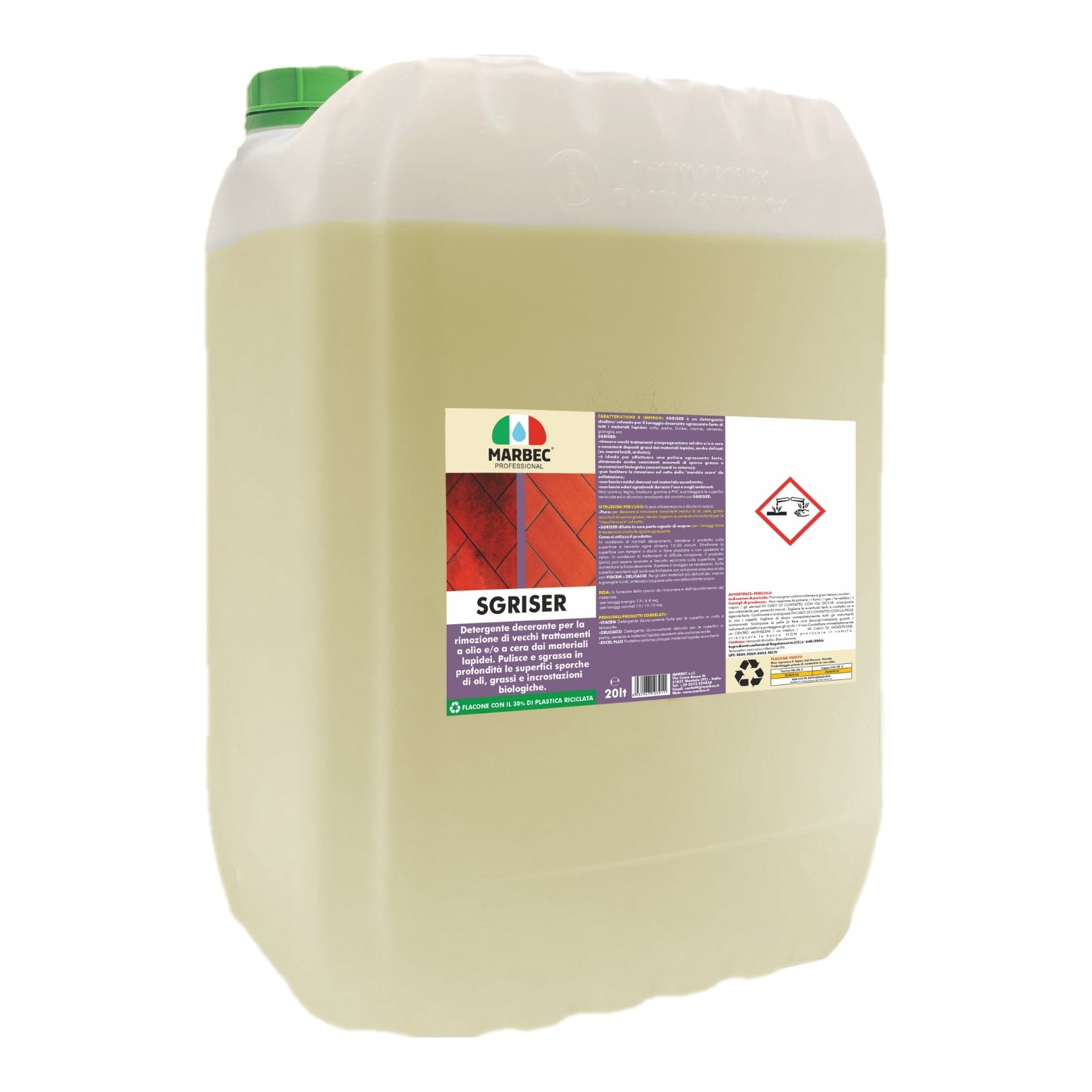 Detergente sgrassante professionale SGRISER   20LT