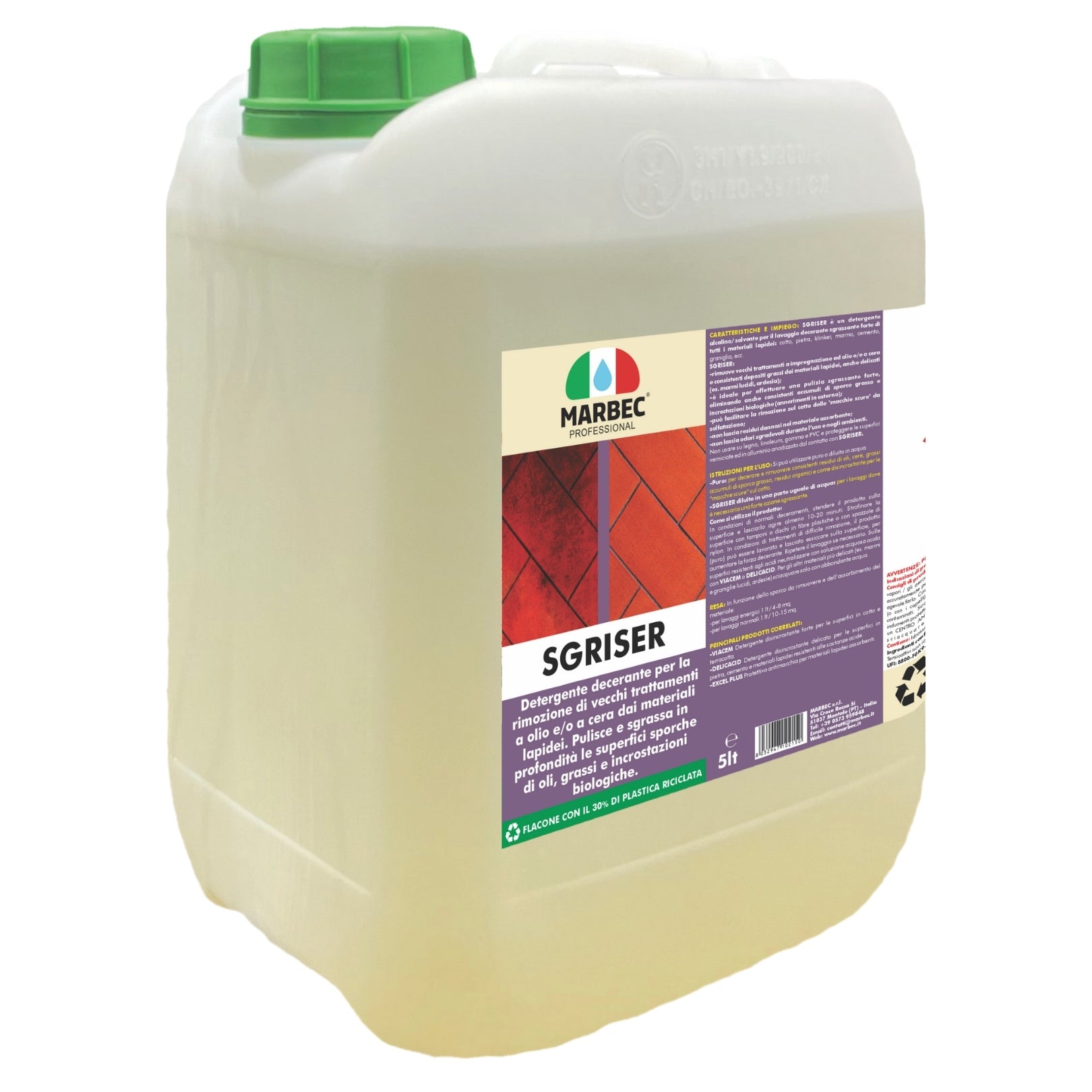 Detergente sgrassante professionale SGRISER   5LT