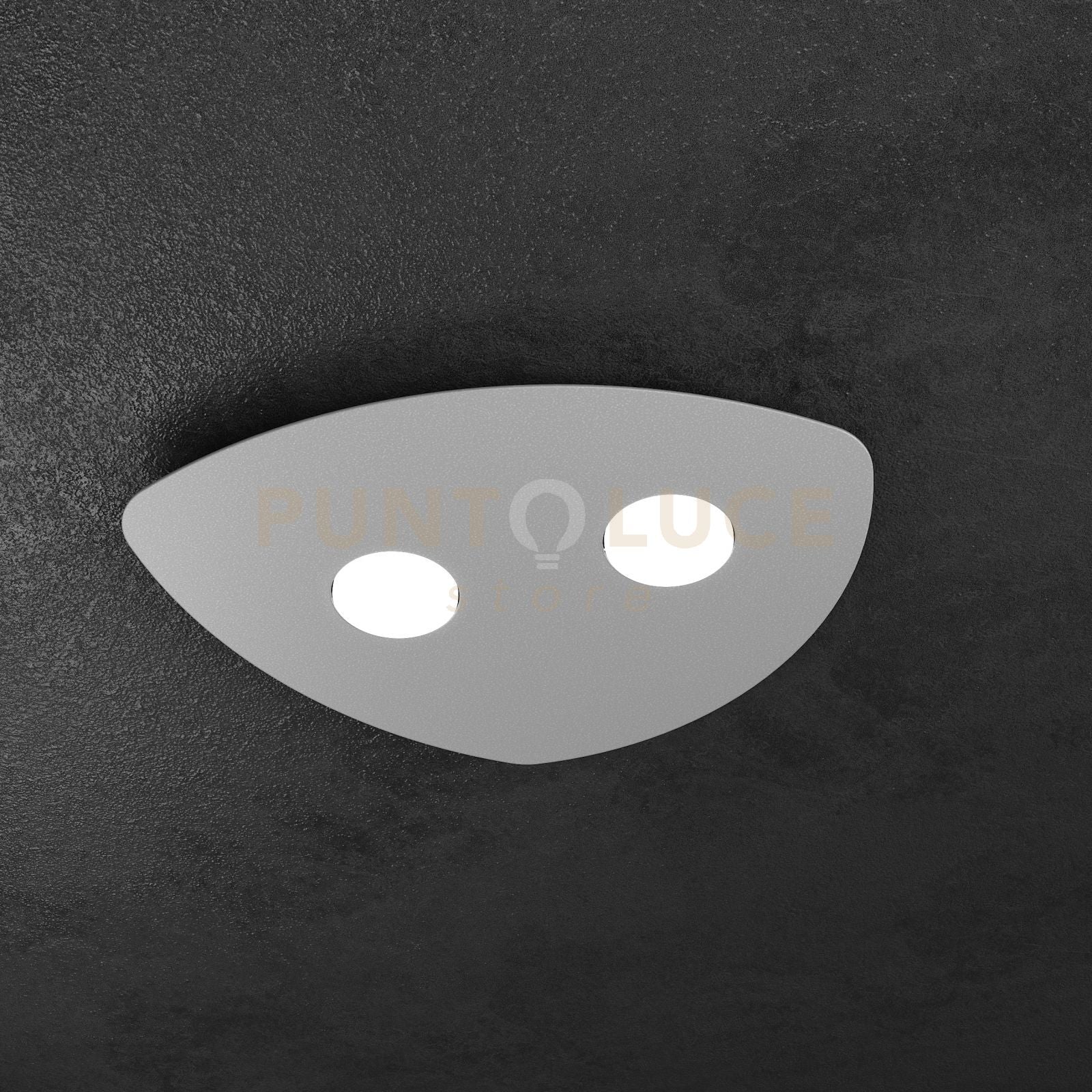 SHAPE APPLIQUE-PLAFONIERA 2 LUCI GRIGIO 1143-2-GR
