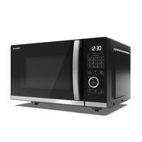 SHARP YC-QG254AE-B - FORNO A MICROONDE 25L - FLATBED - 1000W - CONTROLLO DIGITALE - 11 LIVELLI DI POTENZA - BLACK/SILVER
