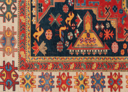 Tappeto Antiscivolo Stampa Digitale Linea Emozioni D'Oriente Shirvan Arancio - 154x219 - Arancio