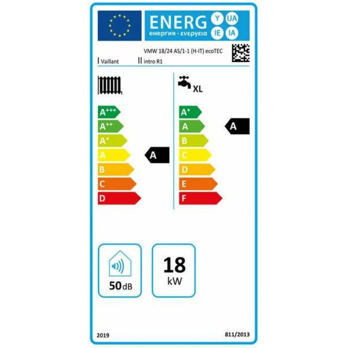 Caldaia murale vaillant metano condensazione vmw 18/24 compatta 18 kw classe a