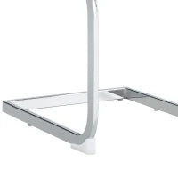 Set di 2 Sedie moderne per sala da pranzo, con schienale alto, in PU e tessuto, per Cucina e ufficio, Grigio