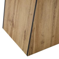 Tavolo da pranzo moderno con venature del legno, per 4-6 persone, 138,5x80x75 cm, Marrone chiaro