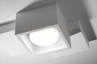 SIDE SMALL 1 luce lampada da soffitto in gesso bianco attacco GX53