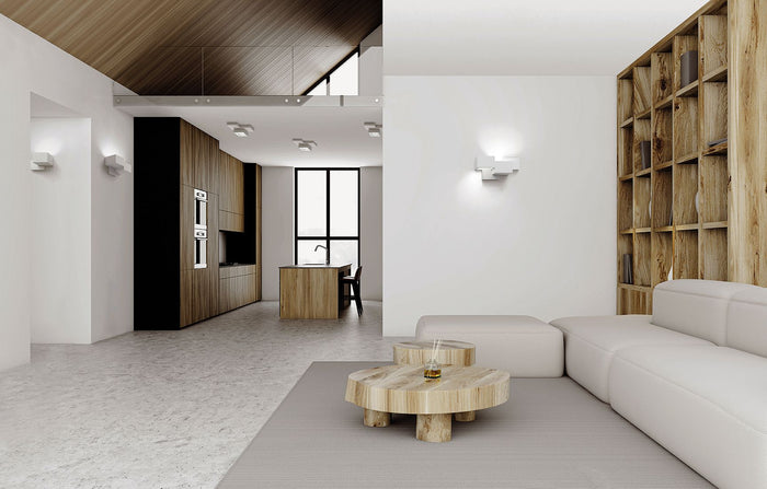 SIDE SMALL 1 luce lampada da soffitto in gesso bianco attacco GX53