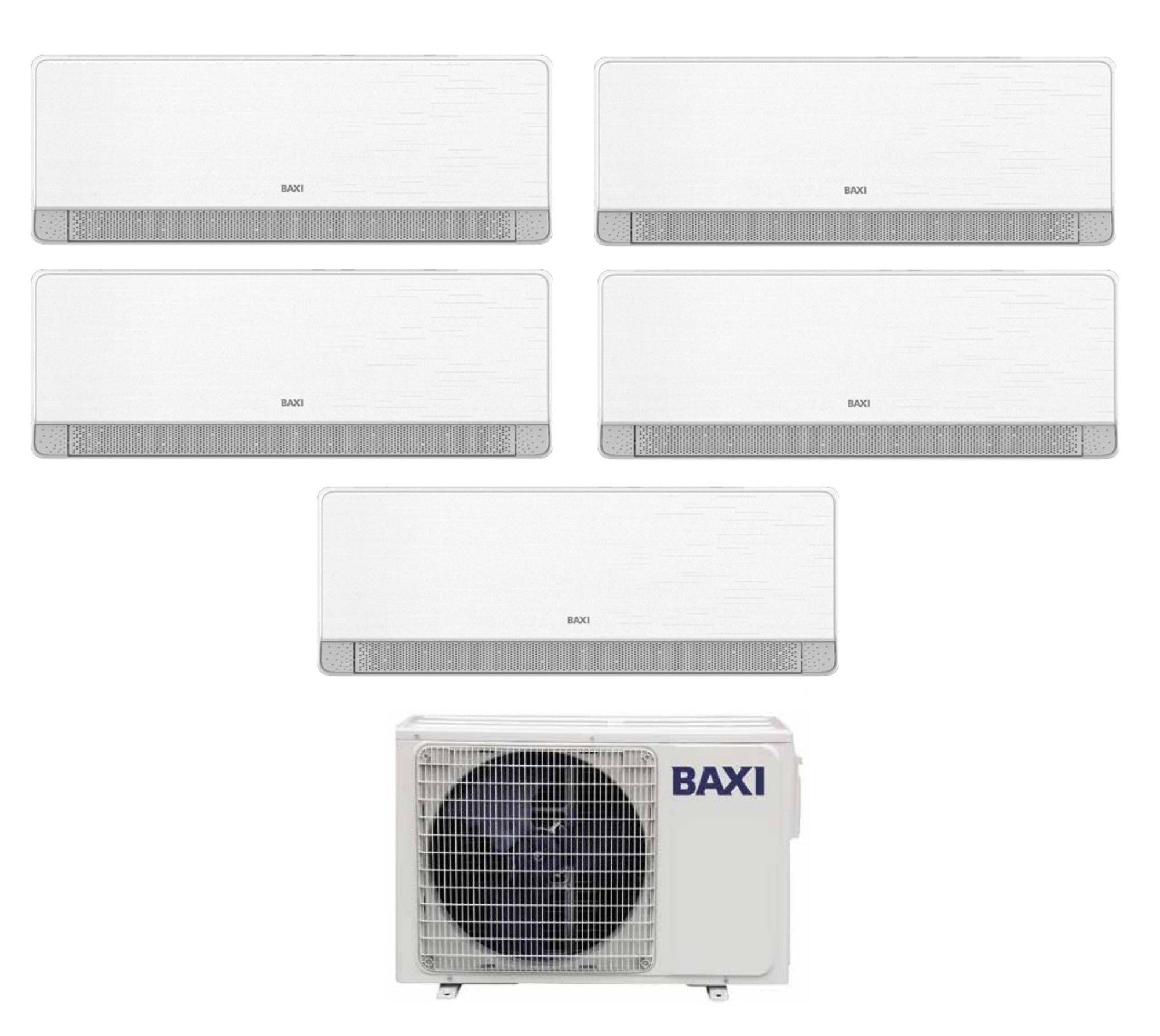 Condizionatore Penta Split Baxi SIDERA 12+12+12+12+12 con LSGT125-5M R-32 Wi-Fi Integrato