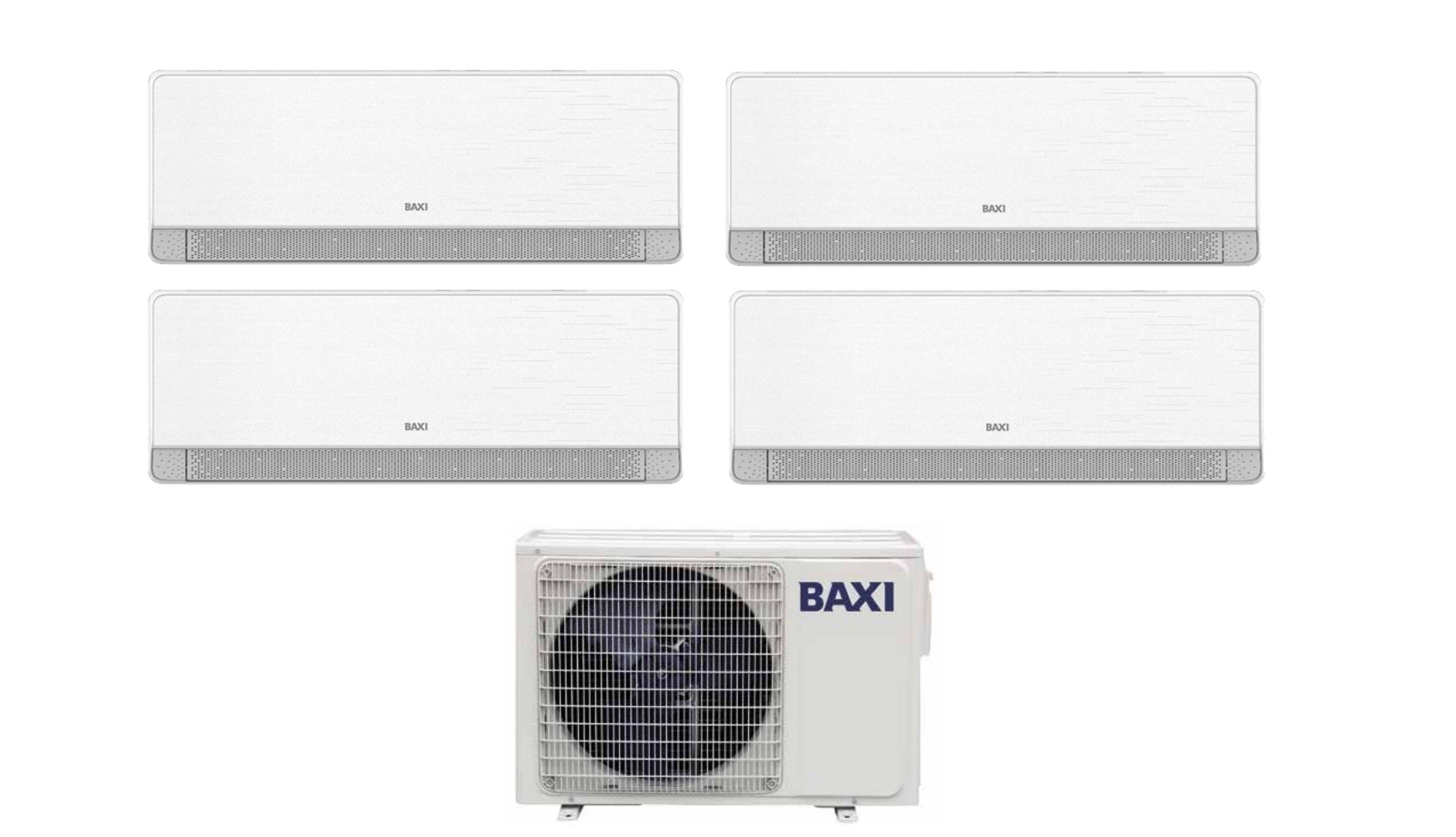 Condizionatore Quadri Split Baxi SIDERA 12+12+12+12 con LSGT100-4M R-32 Wi-Fi Integrato