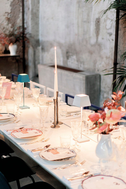 Lampada a led da tavolo Siesta Verde Bosco portatile e ricaricabile IP54